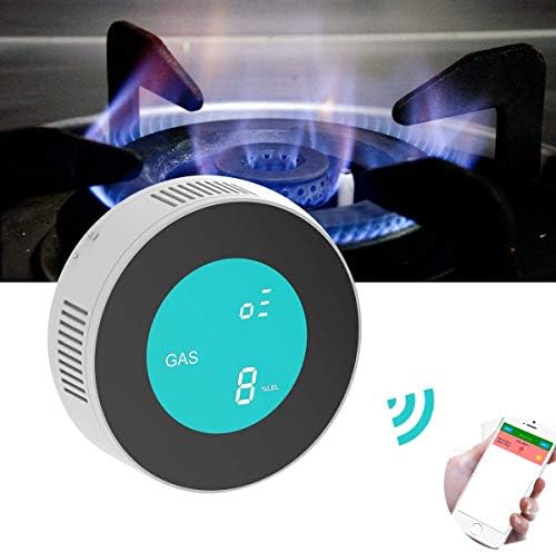 WiFi Gas Detector Alarm with APP - Natural Gas/LNG/Gas Main Component is Methane Leak Alarm and Monitor for Home, Kitchen, Camper, Trailer or RV, USB Powered, Digital Display Remote APP Alarm Push
