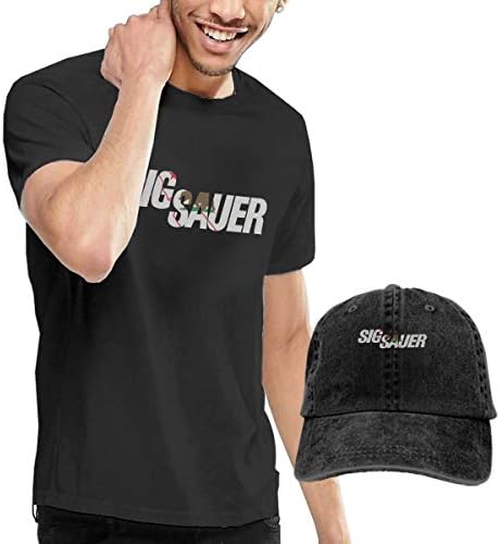 FuYin Best SIG SAUER Adult Mens T-Shirt and Hat Combo Set Baseball Cap