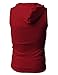 H2H Mens Hooded Sleeveless T-shirts RED US S/Asia M (JPSK05)