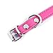 Bestpriceam (TM) Hot Cute Knit Bowknot Adjustable PU Leather Dog Puppy Pet Collars Necklace Hot Pink