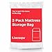 Linenspa Mattress Bag - 2 Pack Queen/Full Mattress Bags for Moving and Storage - Mattress Protection – Polyurethane Mattress Storage bag Queen/Full, Clear