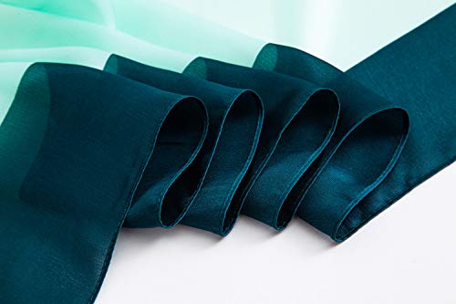 Bellonesc Silk Scarf 100% silk Long Lightweight Sunscreen Shawls for Women (mix19) - Thumbnail 4