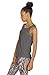 icyzone Yoga Tops Activewear Workout Clothes Open Back Fitness Racerback Tank Tops for Women (XL, Black/Grey)