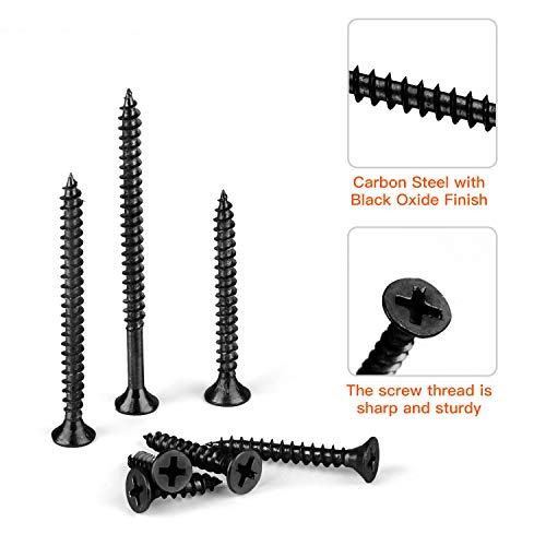 MIAHART 180 Pcs 7 Drywall Screw Assortment Coarse Thread harp Point