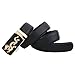 Tanpie Men's Leather Belt Automatic Alloy Buckle 35mm Ratchet Belt Gold and Silver Dragon (40-45in.(130cm), Gold)