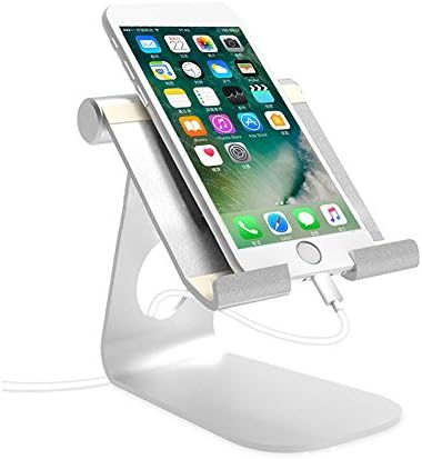 Tablet Stand, ZIKO Aluminum Tablet Holder Adjustable Desktop Tablet Charging Cradle Cell phone holder for iPad Pro Mini Air Nintendo Switch, Kindle, Nexus, iPhone Samsung Tablet PC 4-13 inch