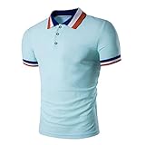 Men's Tee,Neartime Jacquard Collar Polo Shirt for Men T-Shirt Tee Top