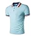 Men's Tee,Neartime Jacquard Collar Polo Shirt for Men T-Shirt Tee Top