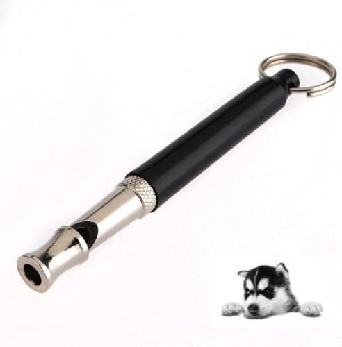 1pc Pet Dog Training Obedience Whistle Ultrasonic Supersonic Sound Pitch Black Quiet