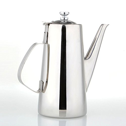 Lautechco Stainless Steel Coffee Hot Water Coffee Pot Espresso Coffee Server (1.5L)