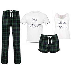 60 Second Makeover Limited Grote Lepel Kleine Lepel Koppels Bijpassende Pyjama Tartan Set Koppels Pyjama Kerst…