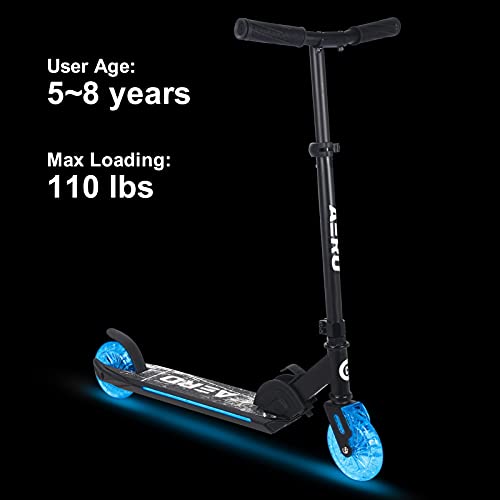 Scostar Aero C2 Kick Scooter for Kids Ages 58, with Dynamic RGB Lights