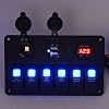 Koolee-Digital-Voltmeter-12V-24V-System-Power-Socket-Aluminum-6-Gang-Switch-Panel-Black-For-Car-Boat Koolee-Digital-Voltmeter-12V-24V-System-Power-Socket-Aluminum-6-Gang-Switch-Panel-Black-For-Car-Boat