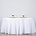 LinenTablecloth 132-Inch Round Polyester Tablecloth White