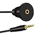 BATIGE 3.5mm Male to 3.5mm Female Car Truck Dashboard Waterproof Flush Mount 3.5mm 1/8