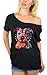 Awkwardstyles Pitbull Colorful Off Shoulder Tops T-Shirt M Black