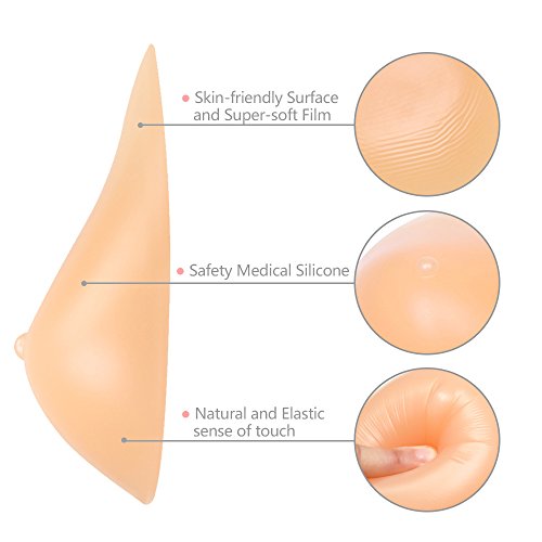 image for no!no! Silicone Breast Forms Women Mastectomy Prosthesis Armpit Make U