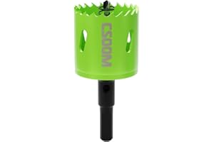 CSOOM Upgraded Bi-Metal Hole Saw Drill Bit, Hole Drilling Cutter, Ideal for Plastic, Wood, Plywood, Thin Steel Sheets, and Thin Aluminum Sheets（38mm|1-1/2"）.