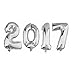 Tinksky 4pcs 40 Inch 2017 Balloons Number 2017 Graduation Balloons for Graduation Christmas Party Favor Decoration (Silver)