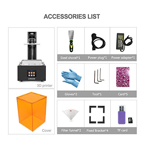 LONGER-Orange-10-Impresora-3D-Resina-Impresora-3D-SLA-con-Iluminacin-LED-Paralela-Cuerpo-de-Metal-Completo-98mm-x-55mm-x-140mm-Tamao-de-Impresin-Advertencia-de-Temperatura