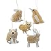 Kurt Adler 3.5-Inch Buri Winter Animal Christmas Ornament Set of 5