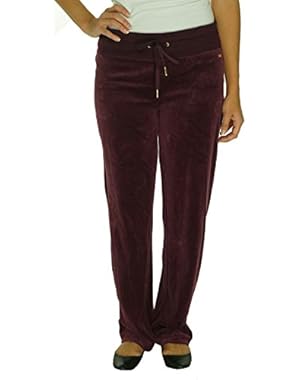 Calvin Klein Solid Velour Wide Leg Pant