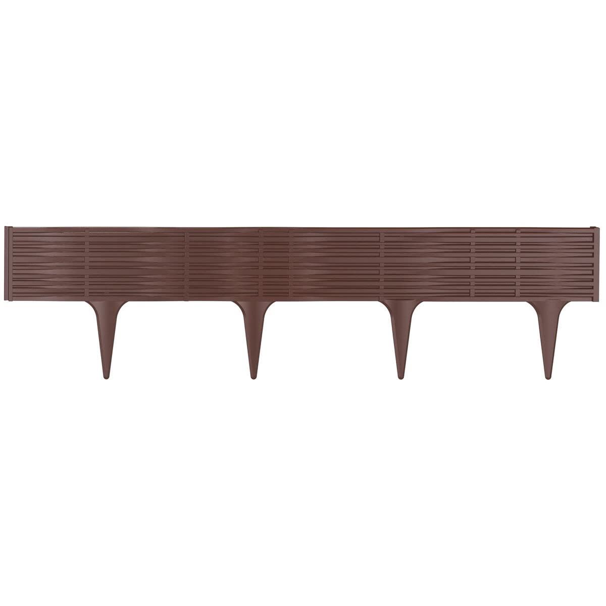 Prosper Plast IBWI-R222 390 x 18.65 cm Garden Border Line Design - Brown (5-Piece)
