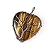 Top Plaza Natural Tiger Eye Healing Crystals Necklace Bronze Tree Of Life Wire Wrapped Stone Heart Pendant Necklaces Reiki Quartz Jewelry for Womens Ladies