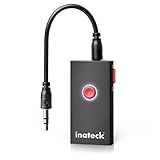 Inateck 2-In-1 Wireless Bluetooth Transmitter and Receiver Adapter with 3.5mm Stereo Output for Speakers, Headphones, TV, PC, Smartphones, iPod, Car Stereo, CD / DVD players, E-readers and More