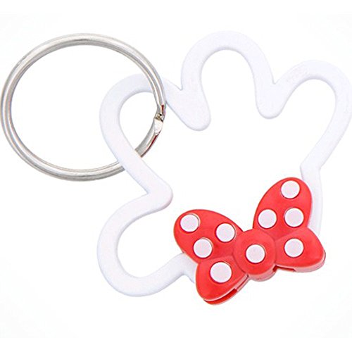 Disney Parks Keychain - Minnie Signature Polka Dot Bow