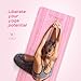 Tikaton Yoga Mat, High Density, Lasting Rebound POE Yoga Mat Bothside Non-Slip Exercise & Fitness Mat with Carrying Strap, Workout Mat 1/4 inch Pink, 72″L x 24″Wthumb 1