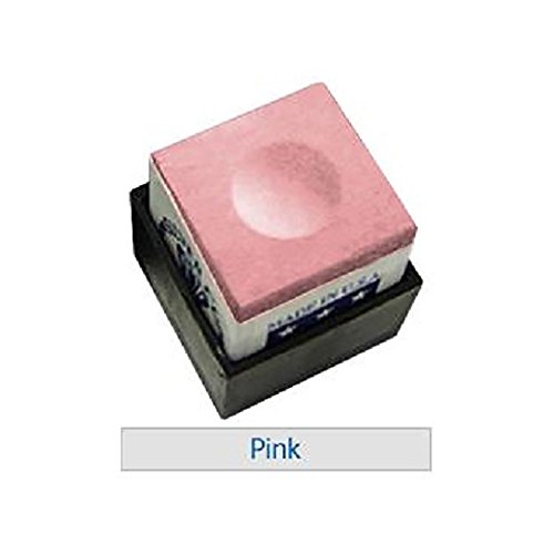 One dozen pink silver cup pool cue chalk
