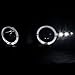 Spec-D Tuning LHP-SIV99JM-RS Chevy Silverado Black Dual Halo Led Projector Headlights