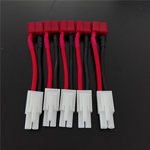 Youme 5pcs Female deans t plug to mini male tamiya connector cable tamiya connector adapter 16AWG Airsoft gun Battery Charging Adapter