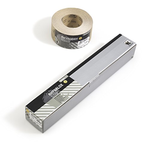 RHYNALOX Abrasive Rolls, Sand Paper, White Line, 2.75