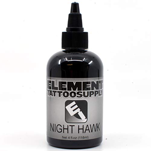 Element Tattoo Supply Dark Black Tattoo Ink Lining Shading Color Tattooing Nighthawk 1oz 2oz 8oz Bottles - Thumbnail 3