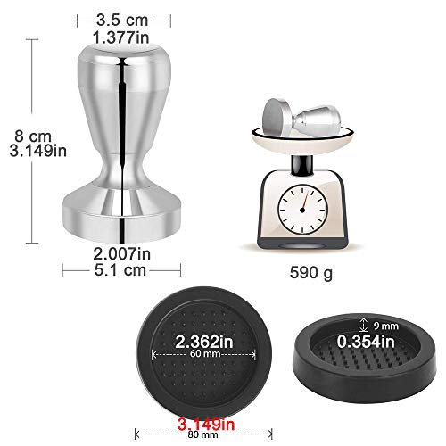 IWILCS 51mm Kaffee Tamper Set, Kaffeestampfer aus Edelstahl, Barista Tamper Set, Edelstahl Espresso Tamper, mit… – Bild 3