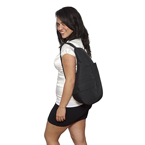 AmeriBag Small Classic Microfiber Healthy Back Bag,Black,one size
