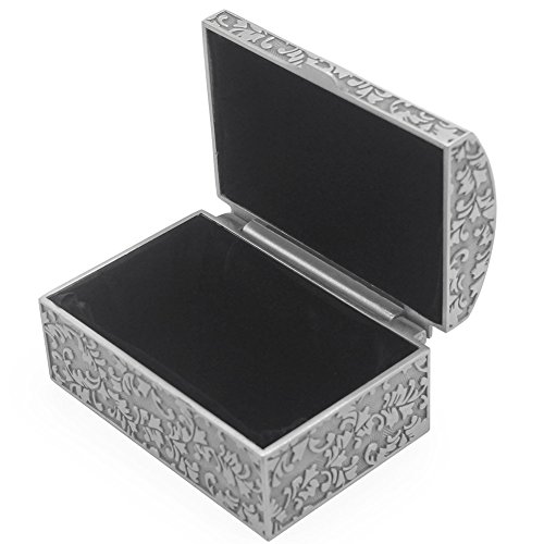 AVESON Vintage Metal Jewelry Box Small Trinket Storage Organizer Box