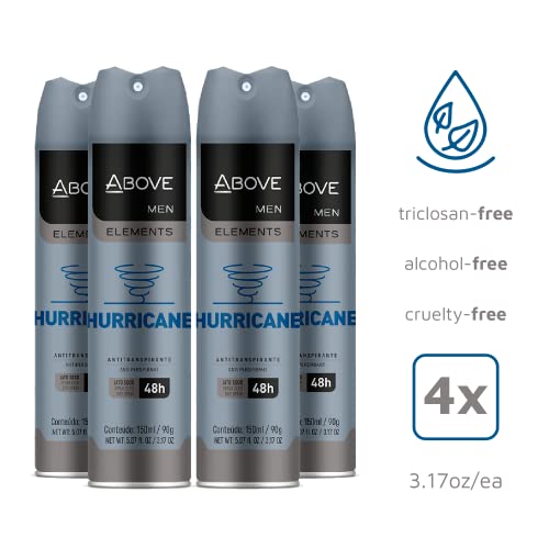 ABOVE Hurricane 48 Hours Element Antiperspirant Deodorant Set for Men Dry Spray Protects