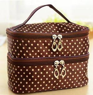 women bags Multifunction Makeup Organizer Women Cosmetic Bag toiletry kits Outdoor Travel Bags 1pcs (coffee)