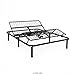 LUCID L100 Adjustable Bed Base Steel Frame - 5 Minute Assembly - Head and Foot Incline - Wired Remote Control - Queen