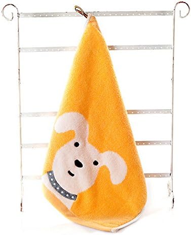 LUXURY SQUARE TOWEL 100% COTTON CHILDREN CARTOON HAND BATH BATHROOM TOWELS (Yellow)