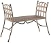 International Caravan 708718-OG-165259-O-852740 Outdoor Vanity Bench in Verdigris Finish, Matte Brown