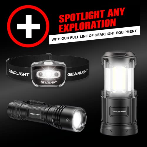 GearLight LED Flashlight Pack 2 Bright, Zoomable Tactical Flashlights