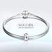 SOUFEEL Logo Charm Stopper 925 Sterling Silver Charms Stopper For Safety Silicone Pad