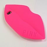 Inspirationc® Hot Pink 3D Cute Sexy Lips Design Pattern Soft Silicone Back Case For Apple iPhone 6 Plus 5.5 Inch (Lips Rose Red)
