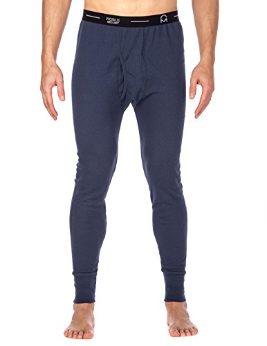 Men's Extreme Cold Waffle Knit Thermal Long John Pants - Dark Blue -Medium