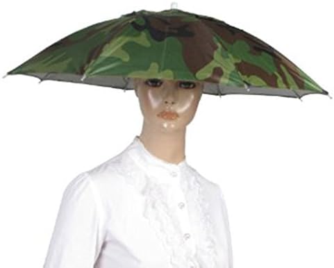 oupai Elastic Headband Camouflage Pattern Sun Rain Umbrella Hat Cap for Fishing Outdoor