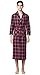 D.TopWarm Men's Spa Classic Pajamas Plaid Cotton & Linen Flannel Long Robes SYH1